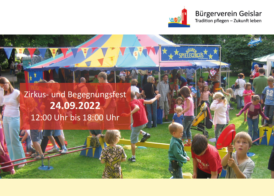 Zirkus- und Begegnungsfest am 24.09.2022 - Bürgerverein Geislar